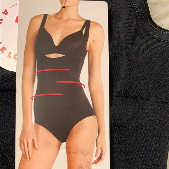 SPANX Black Shaping Open-Bust Panty Bodysuit - Picture 2 of 10